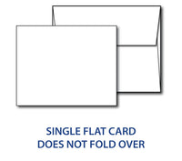 Flat card 4 1/4 x 5 1/2 White & envelopes