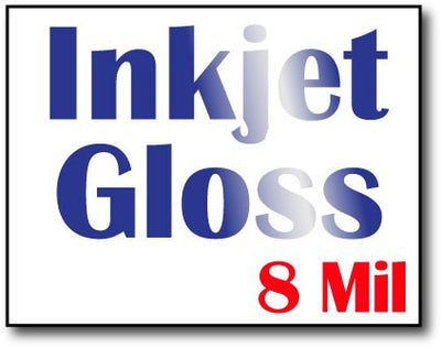 Single Flat Cards, 4 1/4" x 5 1/2" 8 Mil Inkjet Gloss - 1000 Cards