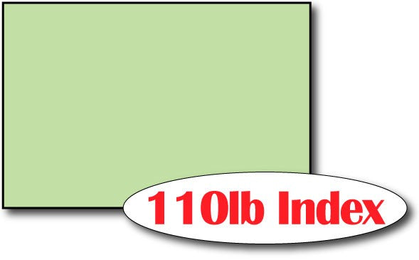 110lb Index Green 4" x 6" Cards - 500 Flat Cards