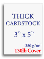 Blank Thick Cardstock | White | 3" X 5" (130lb Cover)