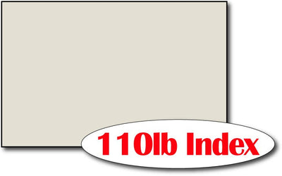 Single Flat Cards, 5 1/2" x 8 1/2" 110lb Index Grey - 500 Cards
