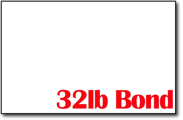 Bright White 32lb Bond 5 1/2" x 8 1/2" Sheets (Half Letter Size) - 500 Sheets