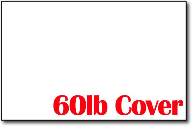 White 60lb Cover 5 1/2" x 8 1/2" Sheets (Half Letter Size) - 250 Sheets