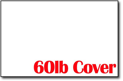 White 60lb Cover 5 1/2" x 8 1/2" Sheets (Half Letter Size) - 250 Sheets