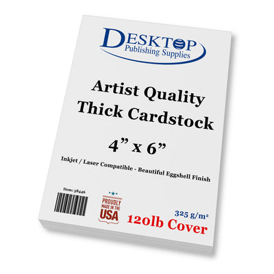 Blank Cardstock | Eggshell White | 4" X 6" (120lb Cover)