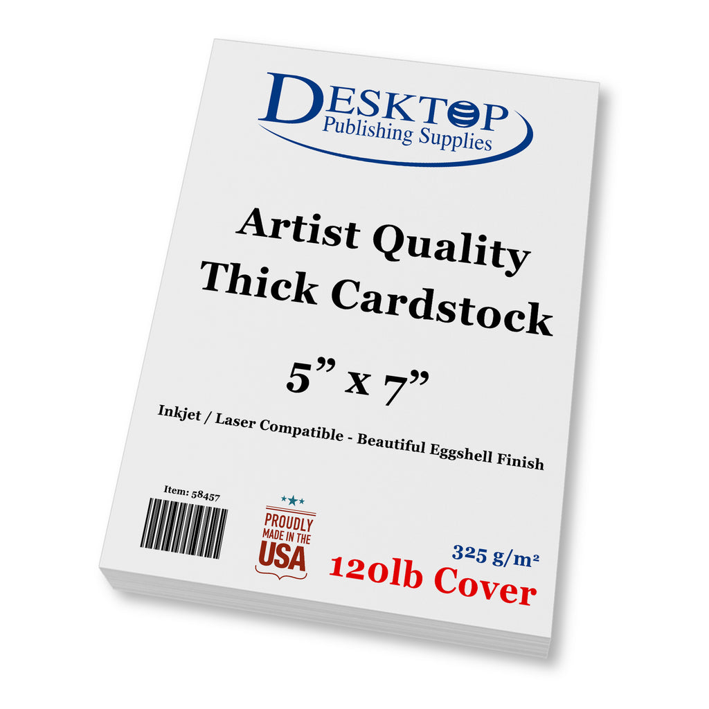 Blank Cardstock | Eggshell White | 5" X 7" (120lb Cover)