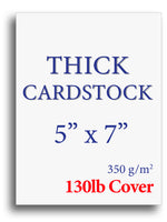 Extra Thick Cardstock | White | 5" X 7" (130lb Cover)