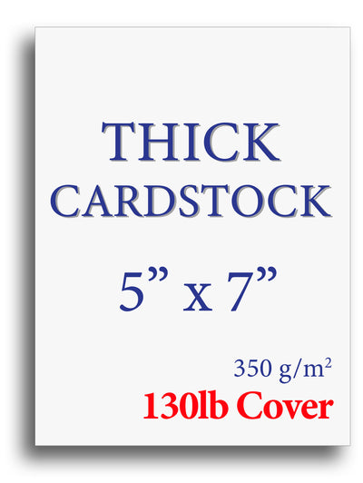 Extra Thick Cardstock | White | 5" X 7" (130lb Cover)