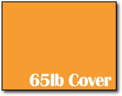 Single Flat Cards, 4 1/4" x 5 1/2" 65lb Cosmic Orange - 1000 Flat Cards