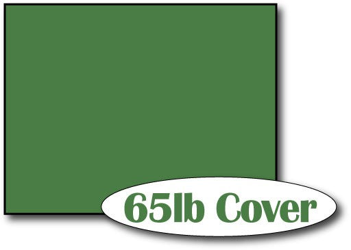 Single Flat Cards, 4 1/4" x 5 1/2" 65lb Holiday Green - 1000 Flat Cards