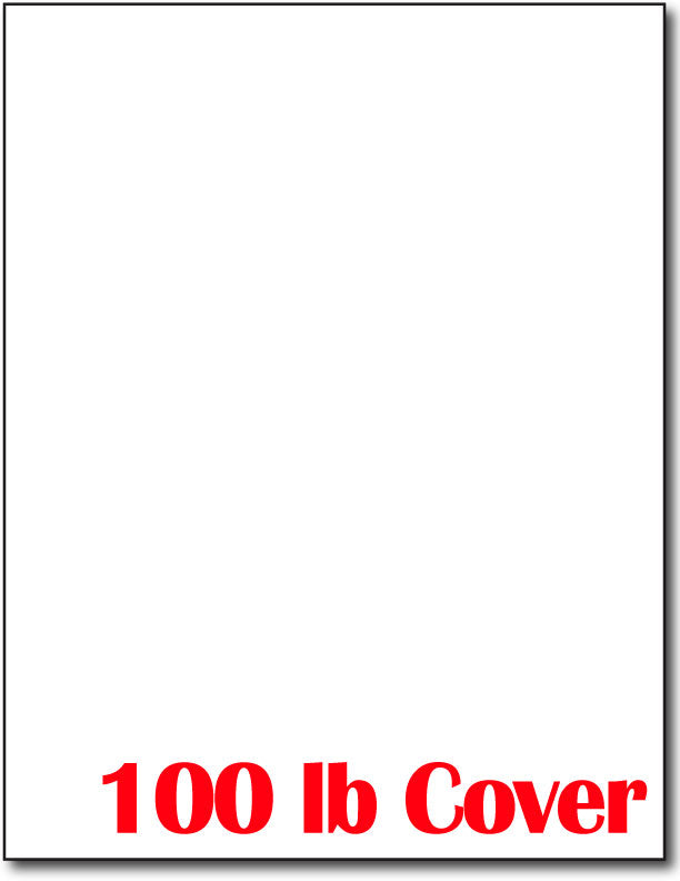 8" x 10" Cardstock - 100lb Cover - (Color: White)
