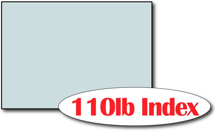 110lb Index Blue 5" x 7" Cards - 500 Flat Cards
