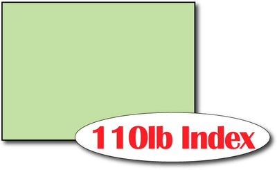 110lb Index Green 5" x 7" Cards - 500 Flat Cards