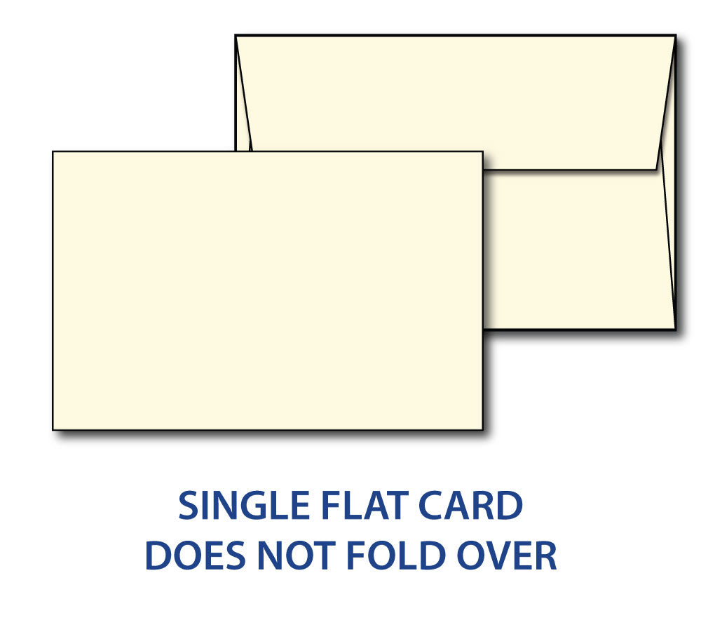 5" x 7" Cardstock with Envelopes - (80lb / Cream)