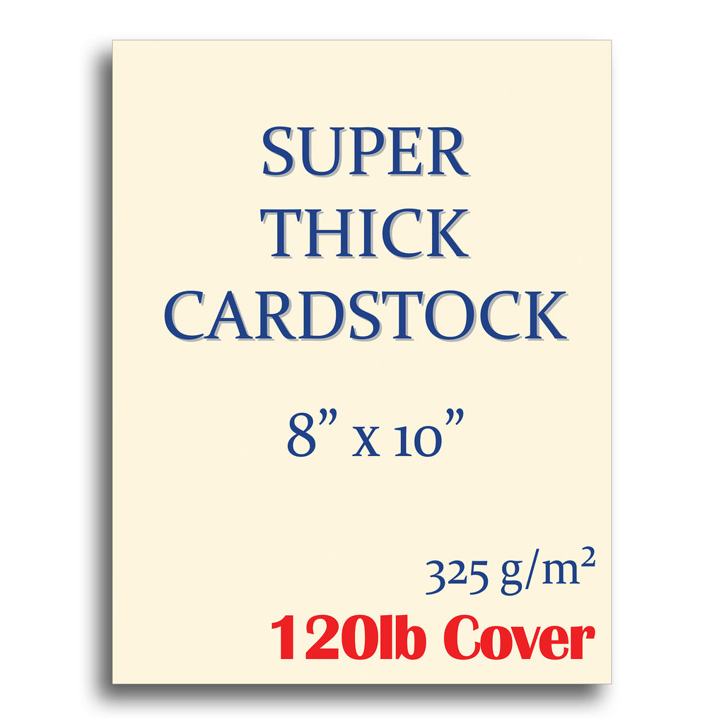 Blank Cardstock | Cream | 8" X 10" (120lb Cover)