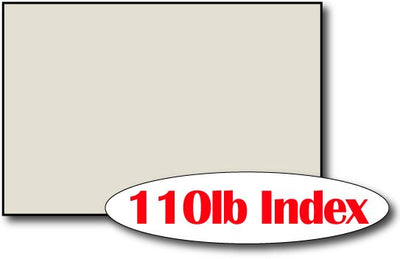 110lb Index Grey 4" x 6" Cards - 500 Flat Cards