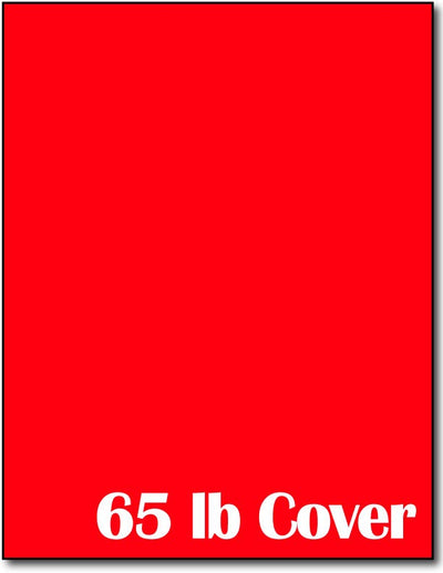 65 lb Rocket Red CardStock , size A6, measure (4" x 6") , compatible with copier, inkjet and laser , Matte Both sides