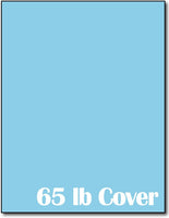 65 lb Bright Blue cards, measure (8 1/2" x 11") , compatible  with copier, inkjet and laser, matte both sides