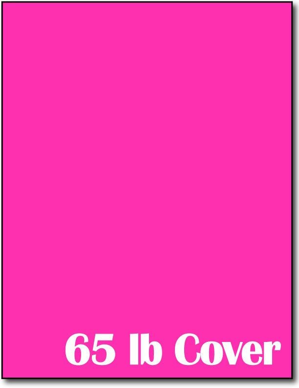 65 lb Bright Fuchsia cardstock, measure (8 1/2" x 11") , compatible  with copier, inkjet and laser, matte both sides