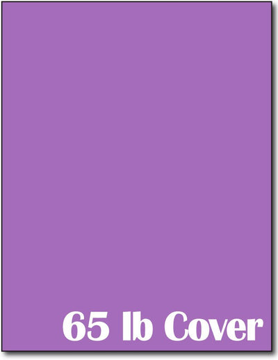 65 lb Planetry Purple CardStock , size A6, measure (8 1/2" x 11") , compatible with copier, inkjet and laser , Matte Both sides