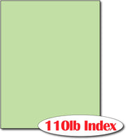 110 lb Index Green CardStock , size A6, measure (8 1/2" x 11") , compatible with copier, inkjet and laser , Matte Both sides