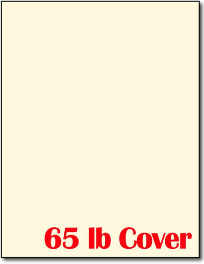 65 lb Cream CardStock , size A6, measure (8 1/2" x 11") , compatible with copier, inkjet and laser , Matte Both sides