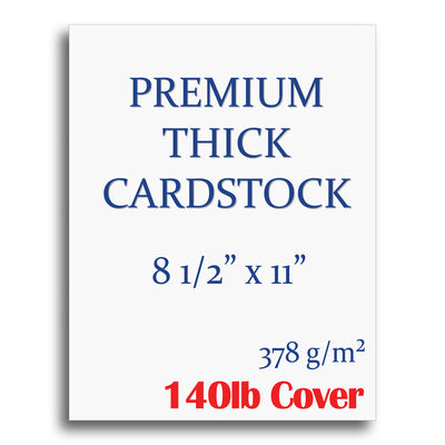 Impressively Thick Cardstock - 8 1/2" x 11" - 140lb Cover