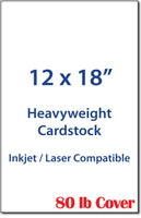 12" x 18" Cardstock - 80lb Cover - Matte Finish