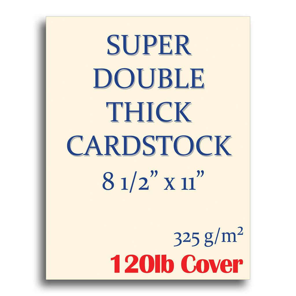 Blank Cardstock | Cream | 8.5" X 11" (120lb Cover)