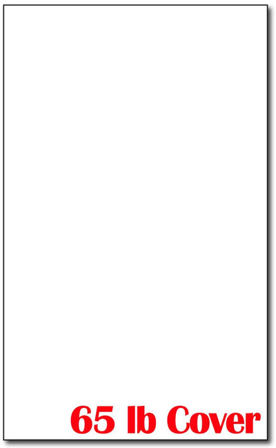 Cardstock, 8 1/2" x 14" 65lb White - 250 Sheets