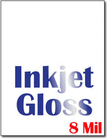 8 Mil Inkjet Gloss Cardstock, measure (8 1/2" x 11") , Compatible with Inkjet Printer,full Gloss