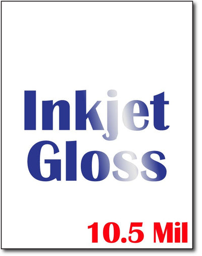 10.5 mil Inkjet Gloss cardstock , size A6, measure(8 1/2" x 11"), compatible with inkjet, full gloss