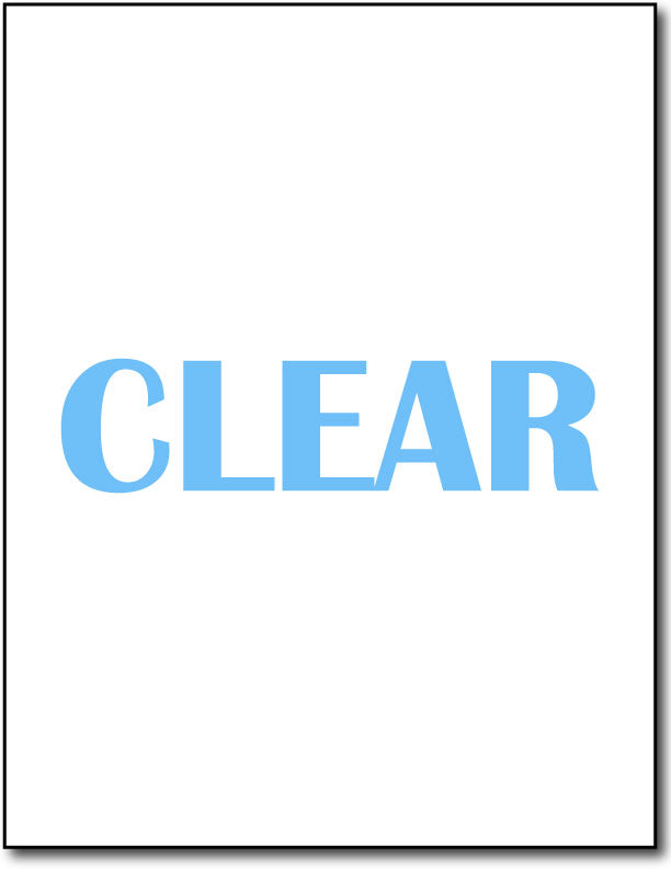 Crystal Clear Labels - 8 1/2" x 11" - Laser Printers Only