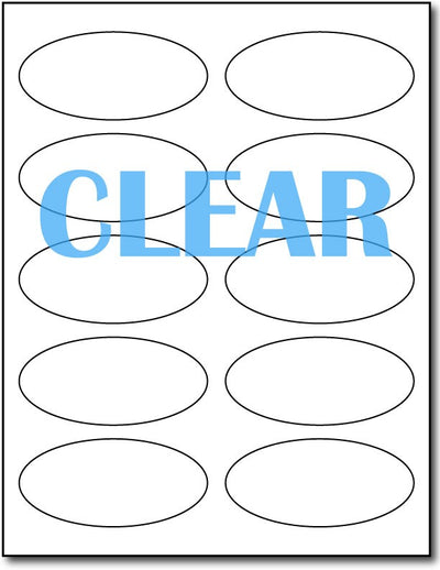 Adhesive Labels Crystal Clear Laser CardStock , size A6, measure (1 3/4" x 3 3/4") , compatible with Laser Only , Full Gloss