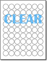 Crystal Clear Labels - 1" Round - Laser Printers Only