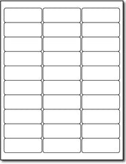 Adhesive 30-Up Removable Labels, measure (2.625" x 1") , compatible  with inkjet and laser, matte both sides