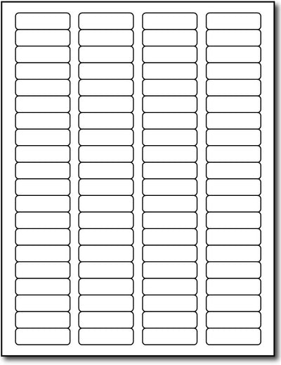 Removable Labels - 1 3/4" x 1/2" - (Color: White)