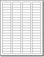 Adhesive 80-Up Return Address Labels, measure (1 3/4" x 1/2") , compatible  with inkjet and laser, matte both sides