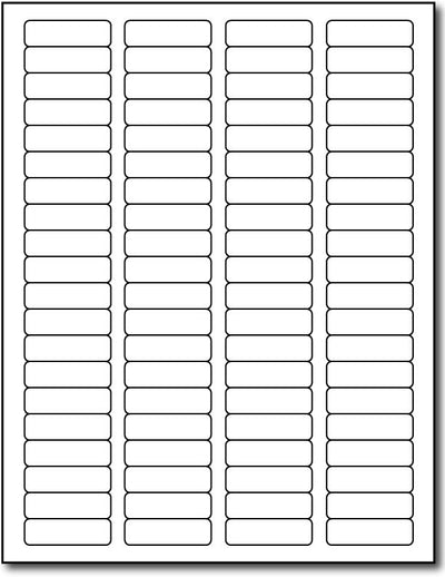 Adhesive 80-Up Return Address Labels, measure (1 3/4" x 1/2") , compatible  with inkjet and laser, matte both sides