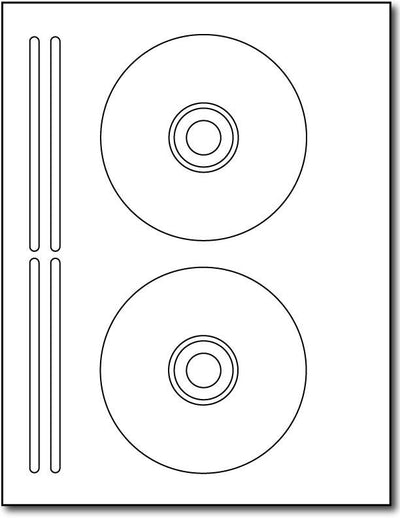 Adhesive 2-Up Avery CD Labels, measure (4.5" Round) , compatible  with inkjet and laser, matte both sides