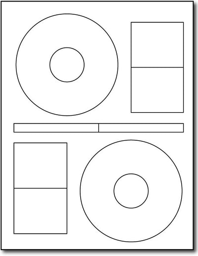 Adhesive Labels Oval, size A6, measure (1 7/16" x 2 3/8" Oval) , compatible with inkjet and laser , Matte Both Sides