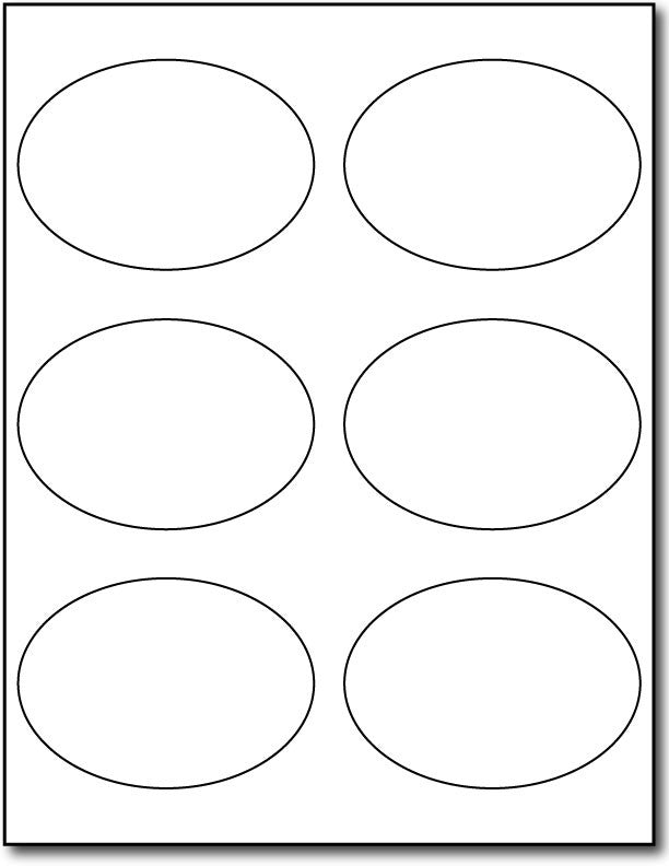 White Oval Labels | White Adhesive Labels | Desktop Supplies