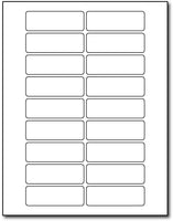 Blank White 1" x 3" Labels - 18up - Permanent Adhesive