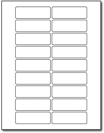 Blank White 1" x 3" Labels - 18up - Permanent Adhesive