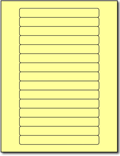 Adhesive Pastel Yellow Video oine Labels, measure (5 13/16" x) , compatible  with inkjet and laser, matte both sides