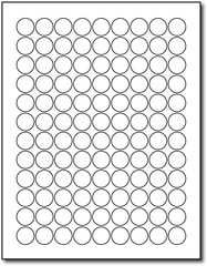 108up 3/4" Round Labels