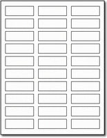 Adhesive 30-Up Labels, measure (2.25" x 0.75") , compatible with inkjet and laser, matte both sides