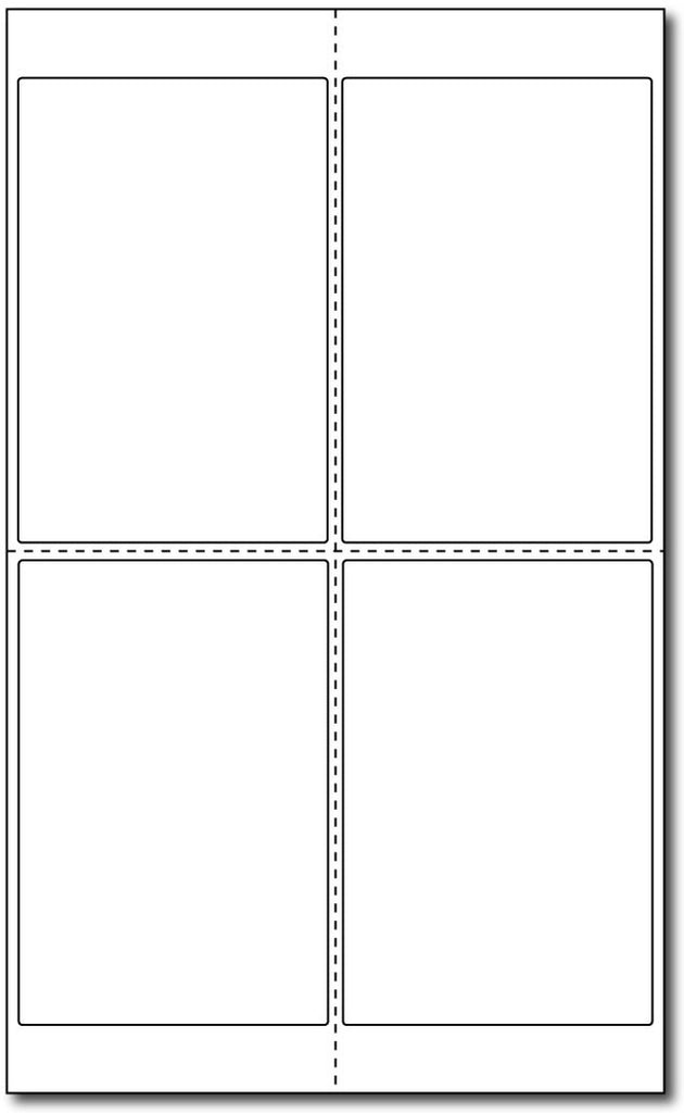 4up 4" x 6" Labels w/ Perforation - 2000 Labels