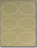Adhesive Oval Inkjet Gold Foil , size A6, measure (3 7/8" x 2 3/4") , compatible with inkjet , Matte Both Sides