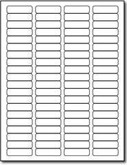 Adhesive  Labels Laser , size A6, measure (1 3/4" x 1/2") , compatible  laser  , Full Gloss